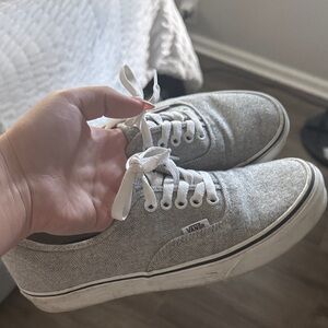 Vans Women's Gray and White Sneakers